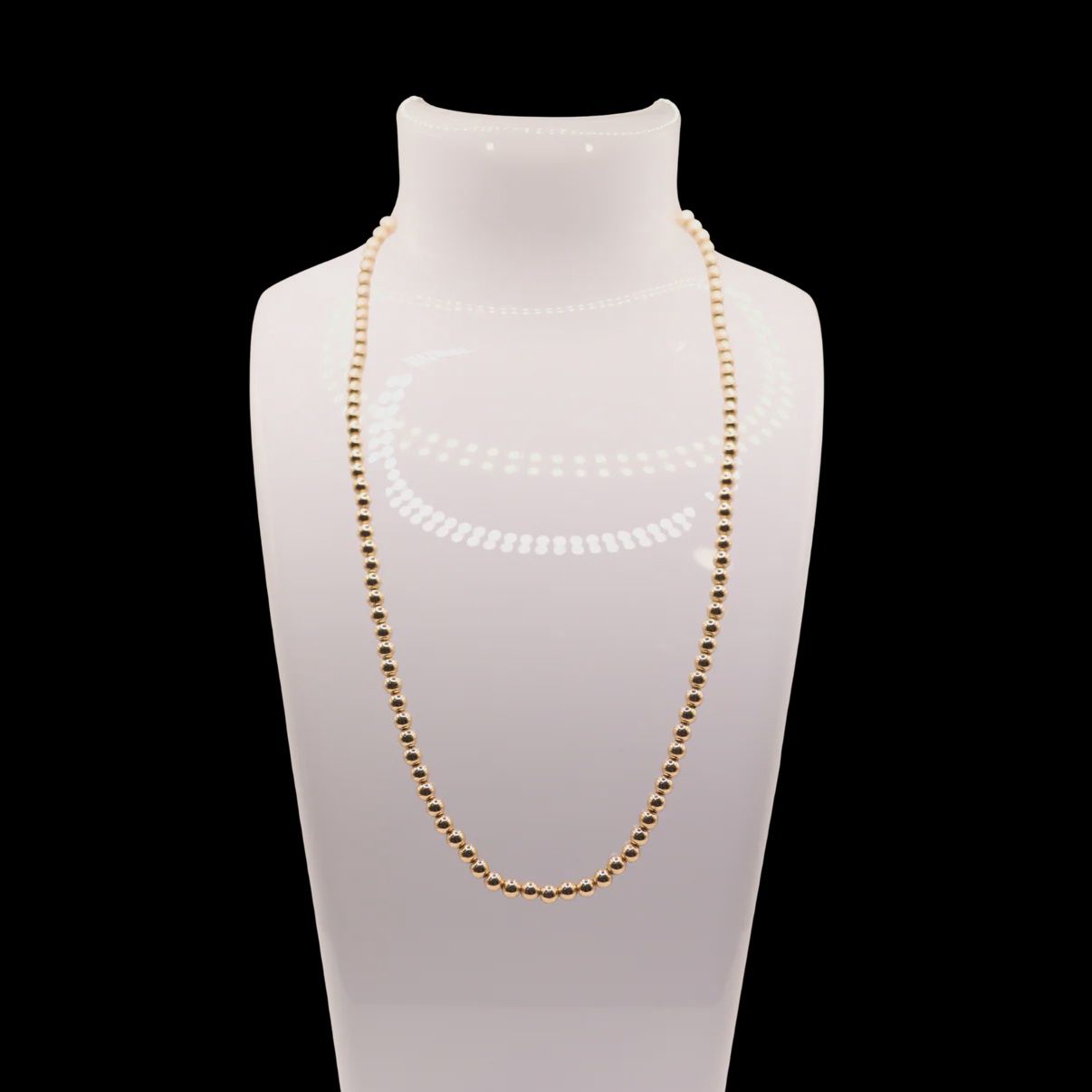 4MM Gold Beaded 18" Necklace