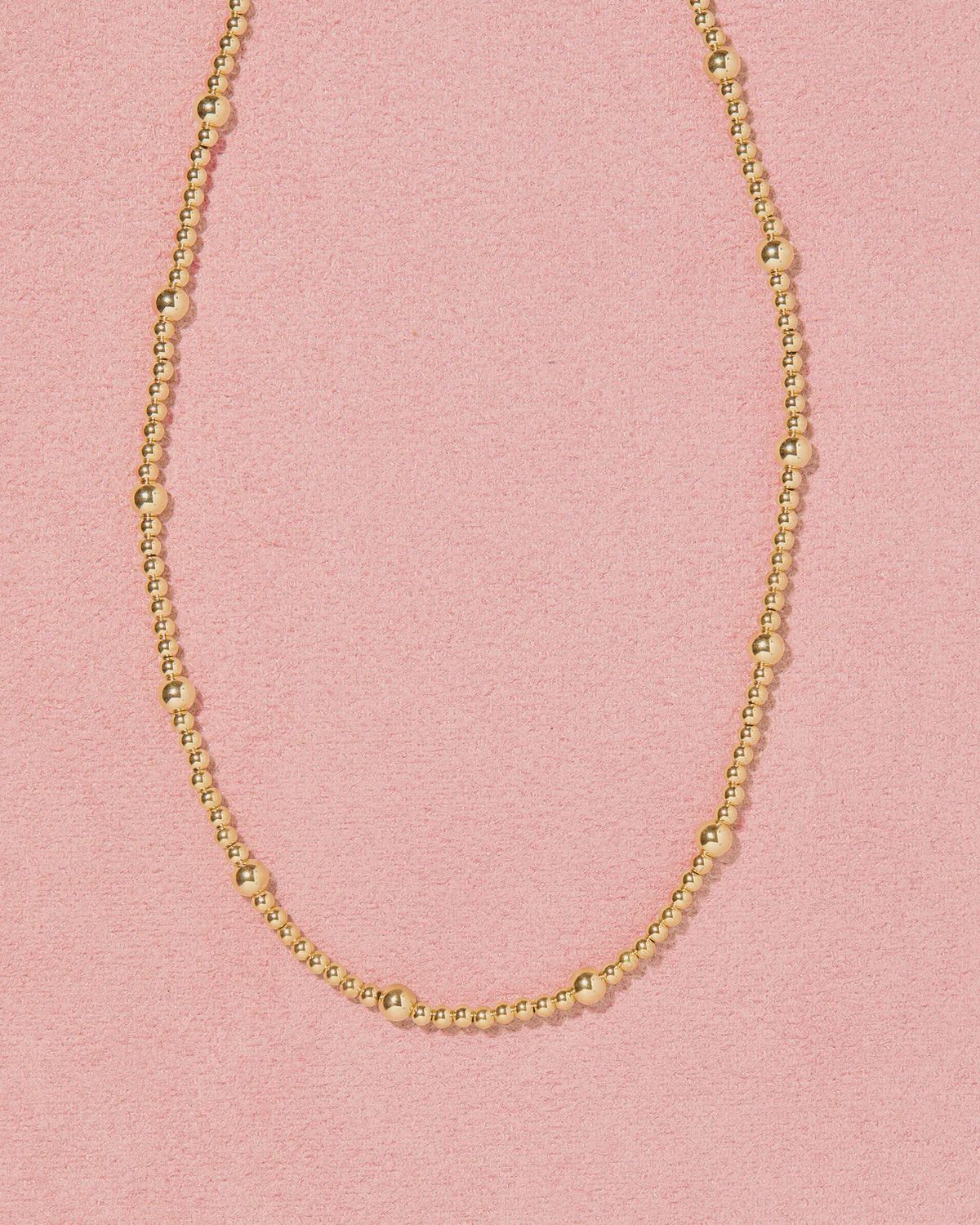 Olive Beaded Gold 16&quot; Necklace