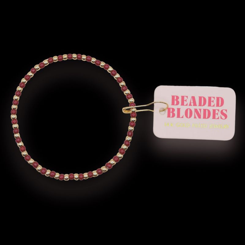 Demi Maroon &amp; Gold Bracelet