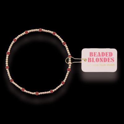 Crimson Red Dainty Poppi Bracelet