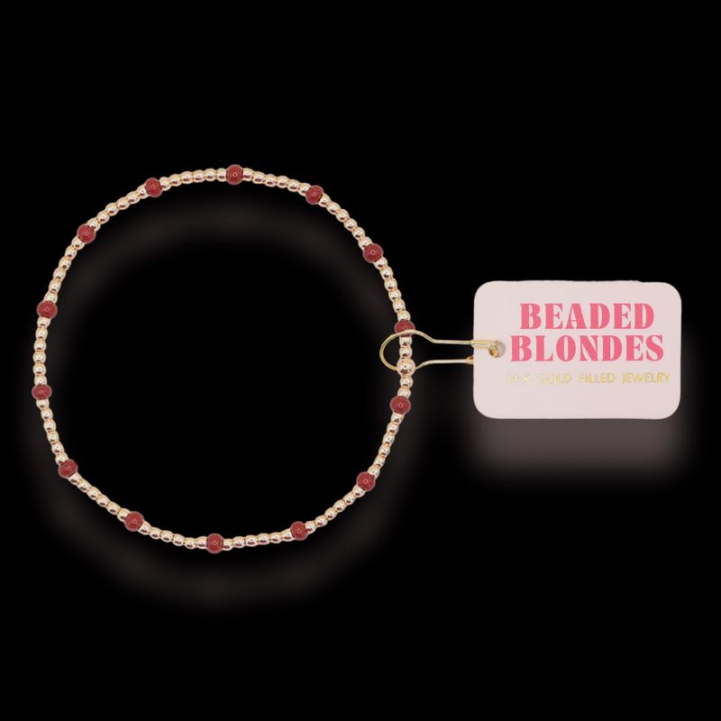 Crimson Red Dainty Poppi Bracelet