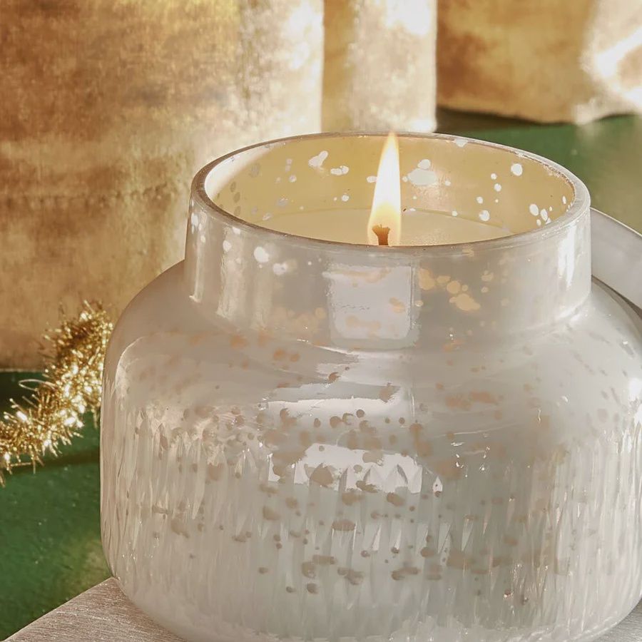 Crystal Pine Signature Jar White Mercury Etched Candle