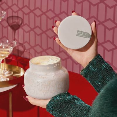 Crystal Pine Signature Jar White Mercury Etched Candle