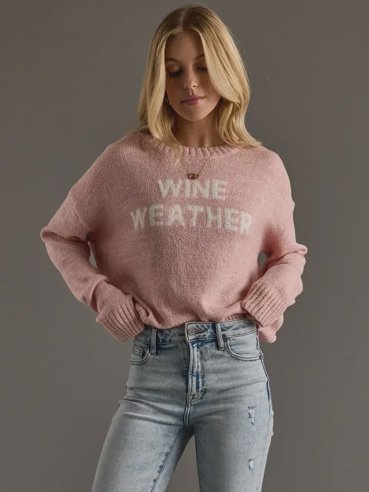 Rose Wine Weather Lightweight Sweater