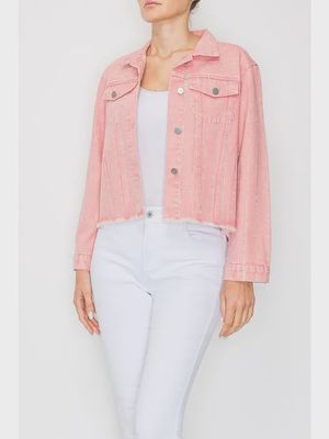 Raspberry Sparkle Denim Jacket