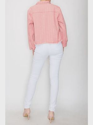 Raspberry Sparkle Denim Jacket