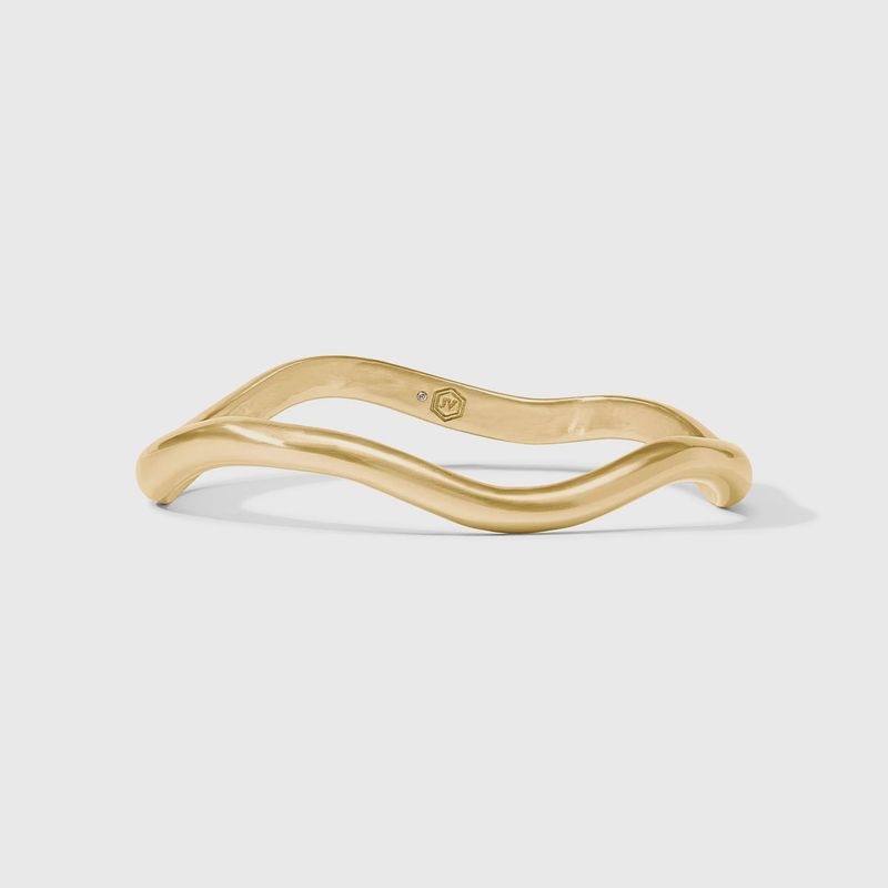 Wave Gold Bangle