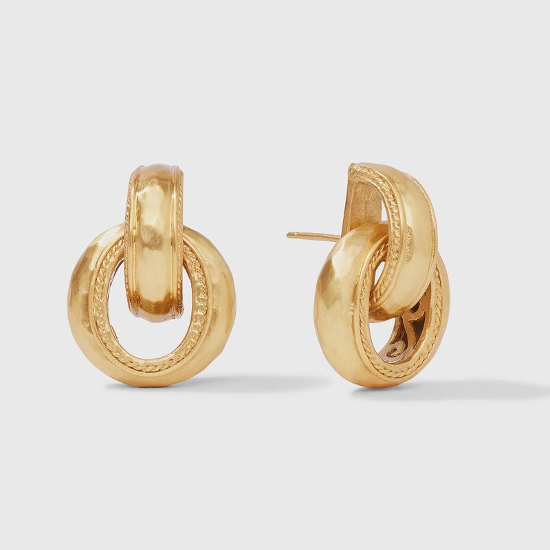Cannes Gold Doorknocker Earring
