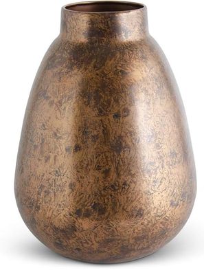 16" Copper Distressed Metal Vase