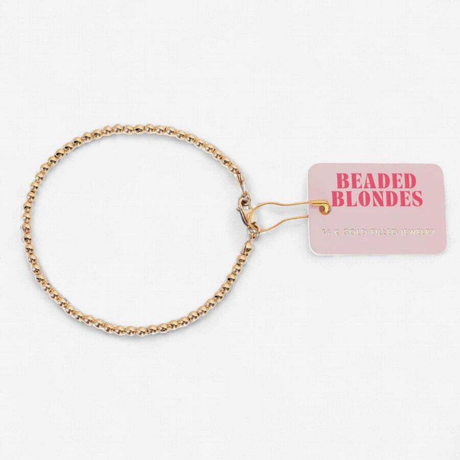 3MM Gold Clasp Stretch Bracelet