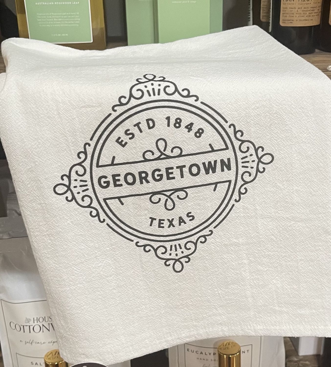 Vintage Georgetown TX Tea Towel