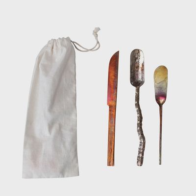 Hand Forged Copper Knives Set