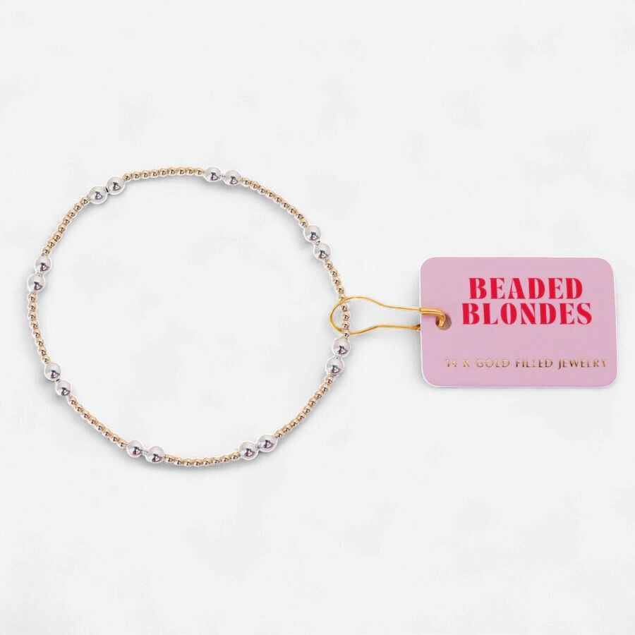 Beaded Blondes Leah in Mixed Metal Bracelet