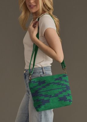 Green &amp; Navy Aztec Crossbody