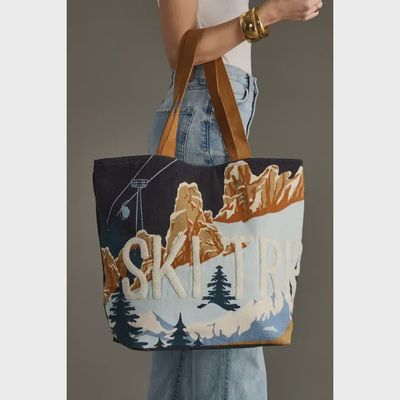 Ski Trip Scene Tote
