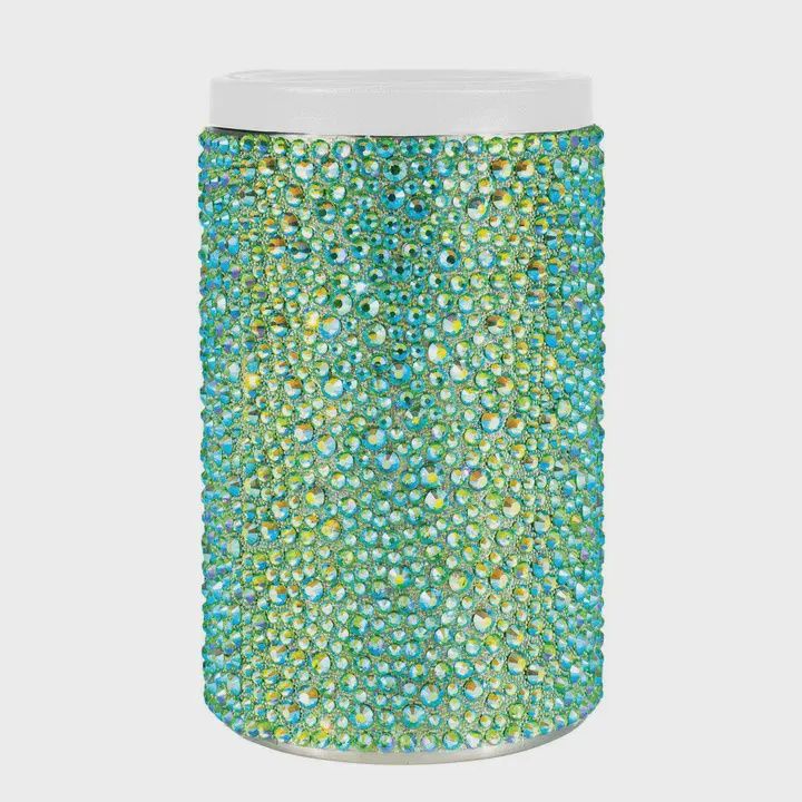 Strass Can Insulator, Colour: Lime Iridescent