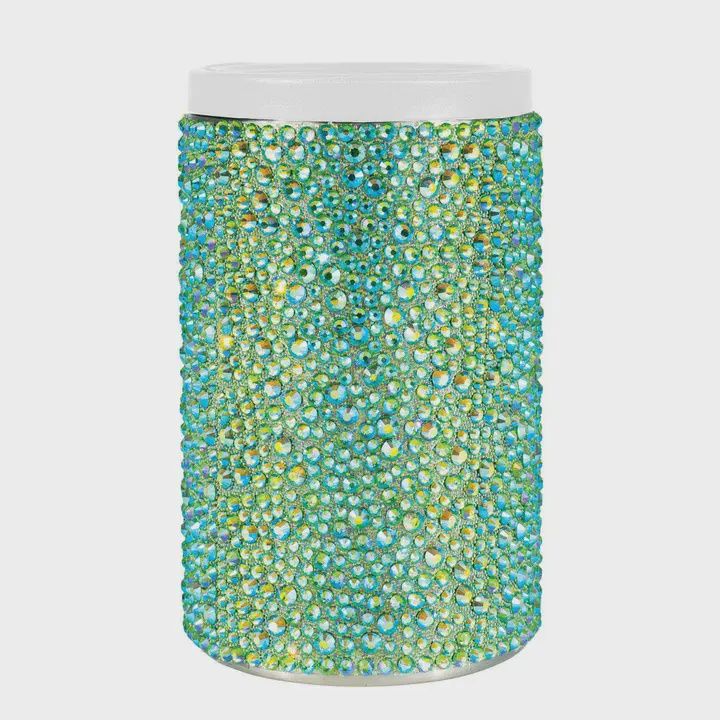 Strass Can Insulator, Colour: Lime Iridescent