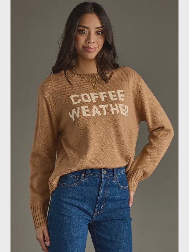 Lt. Brown Coffee Weather Sweater, Size: Small