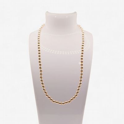 6MM Gold Beaded 18" Necklace