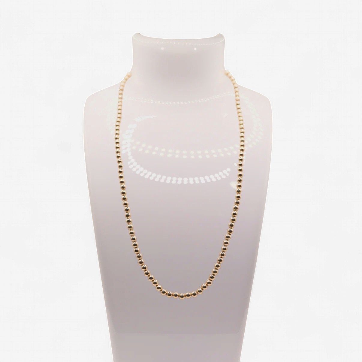 4MM Gold Beaded 18" Necklace