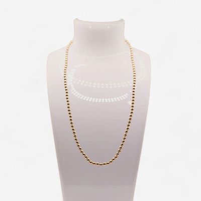 4MM Gold Beaded 18" Necklace