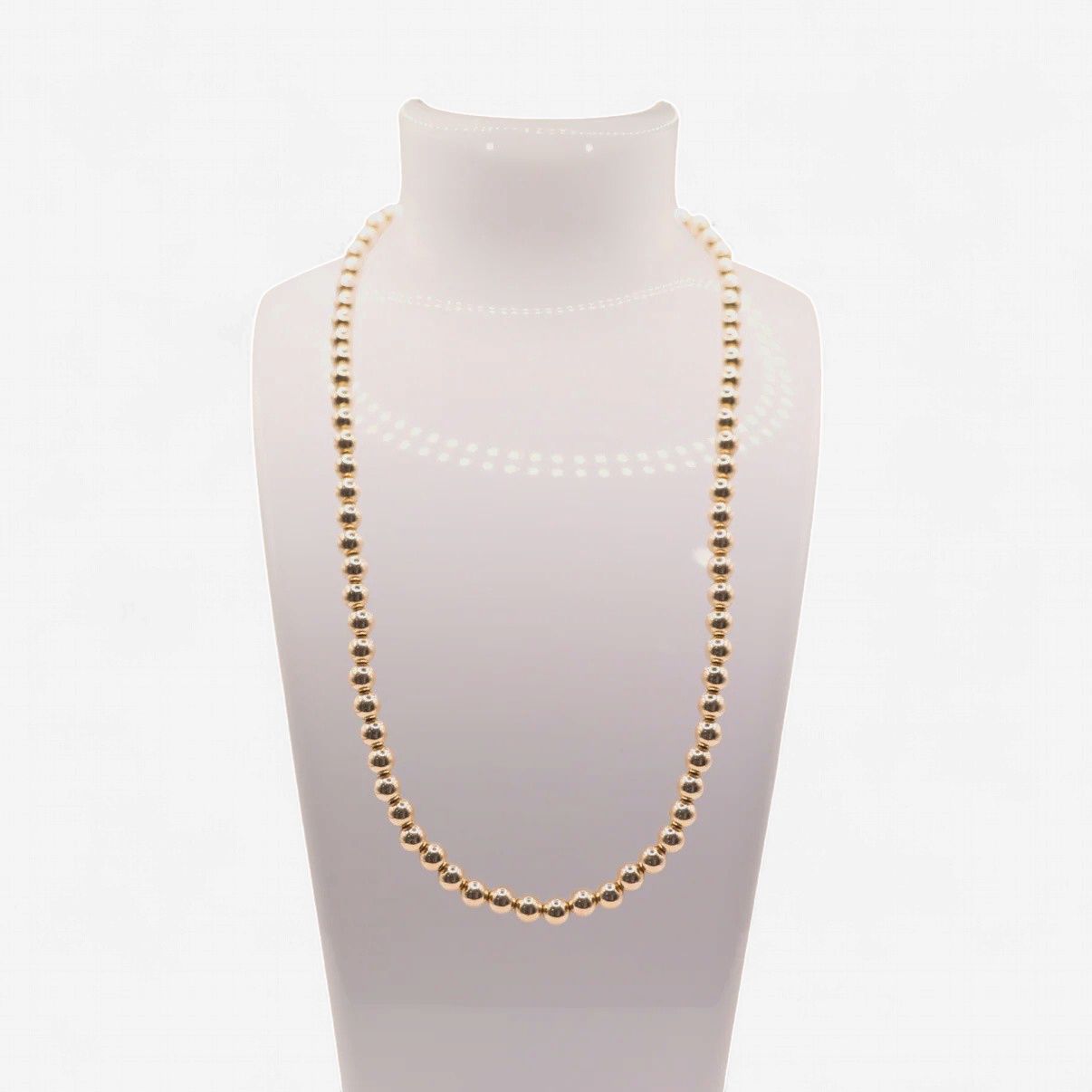 6MM Gold Beaded 16" Necklace