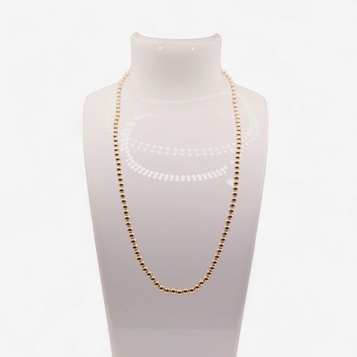 4MM Gold Beaded 16" Necklace
