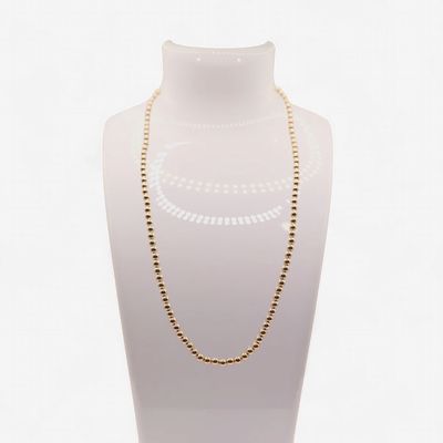 4MM Gold Beaded 16" Necklace