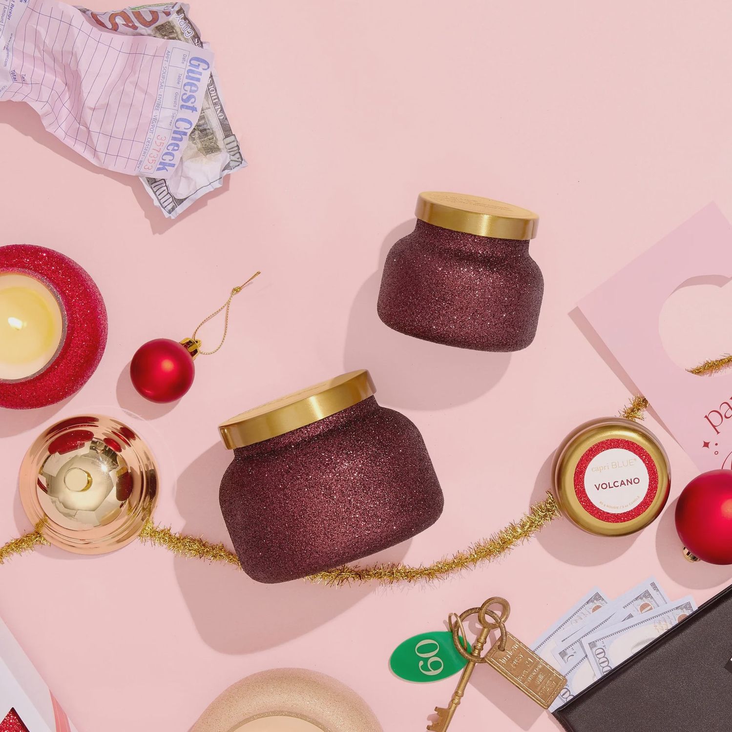 Tinsel &amp; Spice Glam Candle, Size: Petite 8oz Jar