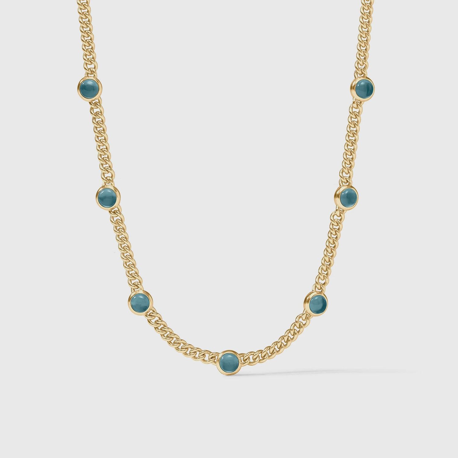 Dolce Delicate Station Necklace- Montana Blue