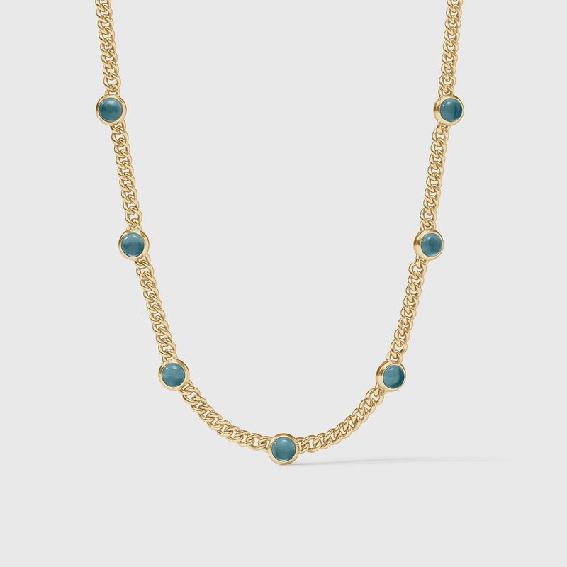 Dolce Delicate Station Necklace- Montana Blue