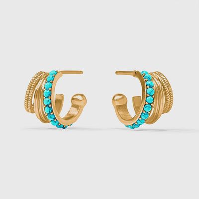 Hydra Triple Hoop Turquoise