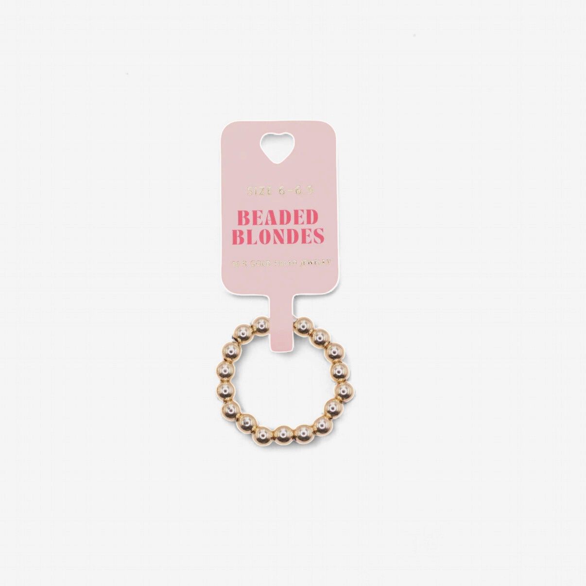 Lauren 3MM Beaded Band Ring in Gold