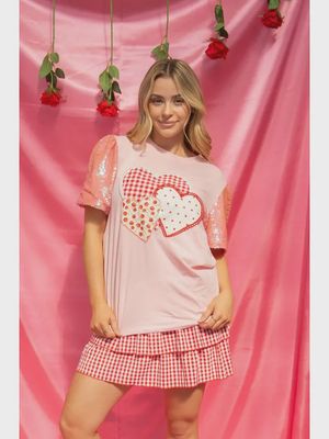 Heart Pink Princess Top