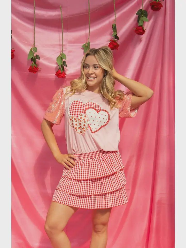 Heart Pink Princess Top, Size: Small