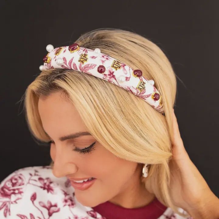 A&amp;M Floral Toile Headband