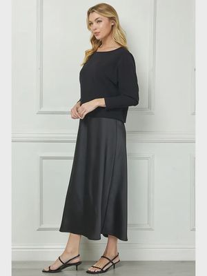 Knit Top w/ Satin Dress Set