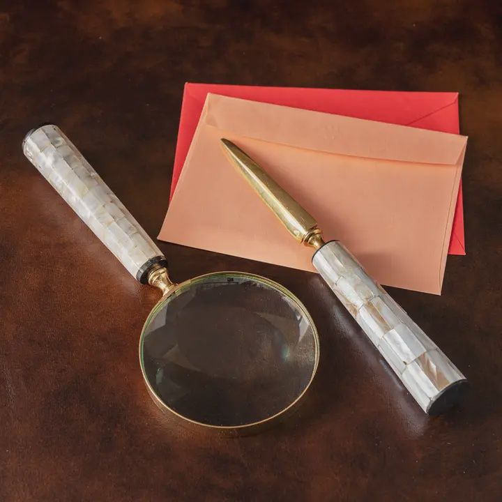 Magnifying Glass/ Letter Opener, Color: Pearl