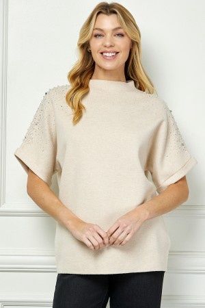 Rhinestone knit top