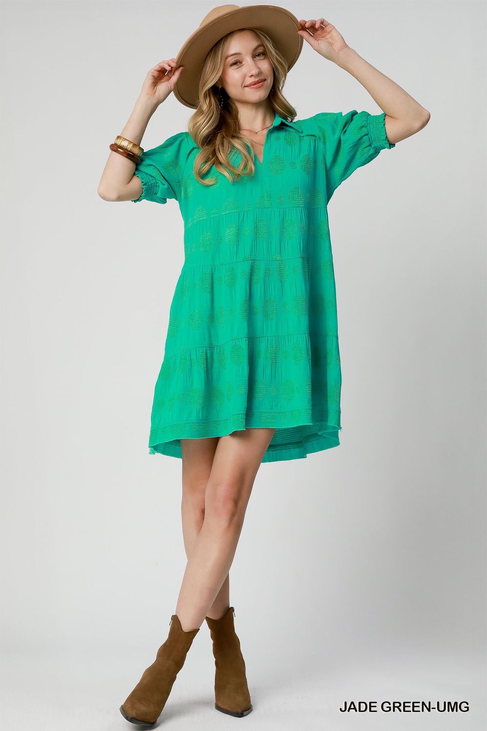 Jade Polka Dot mini Dress