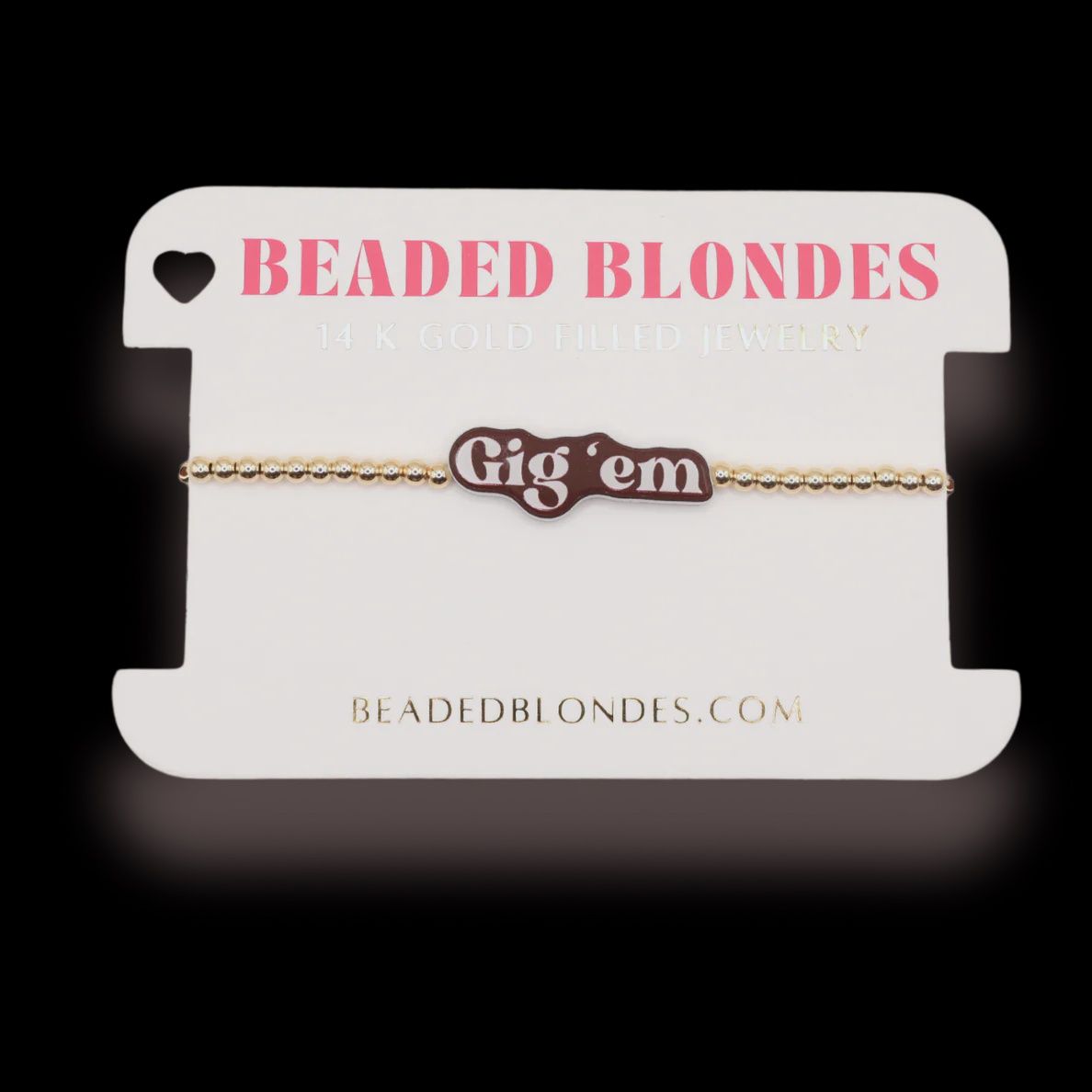 Gig' Em Block Bracelet