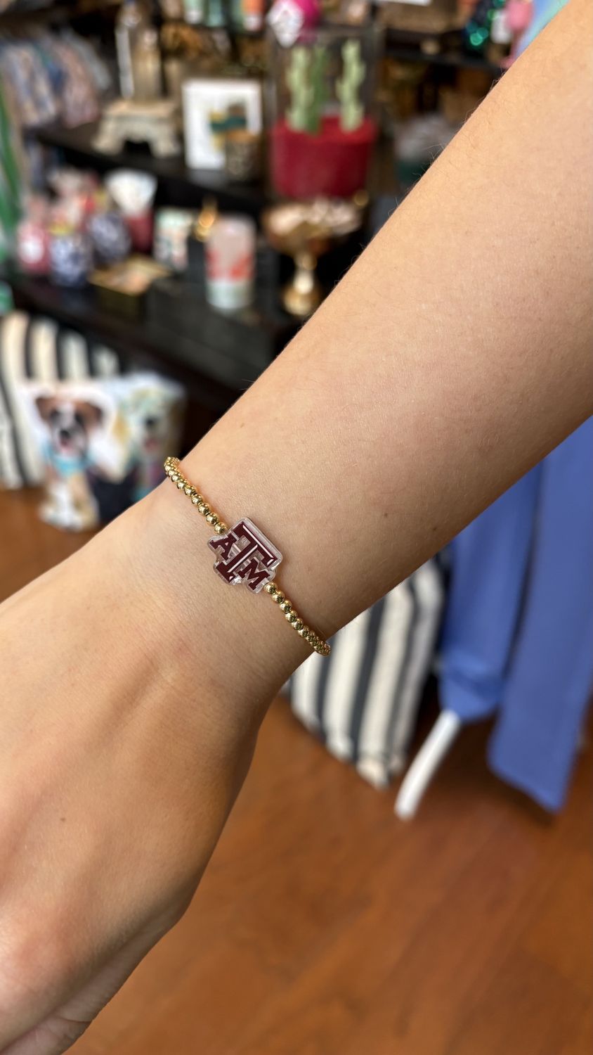 A&amp;M Logo on Gold Bracelet