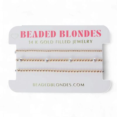 2MM + 3MM + Olive Mixed Metal Bracelet Stack