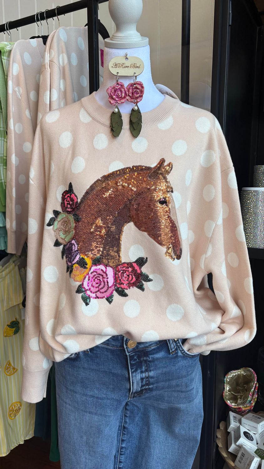Polka Dot Horse Sweater