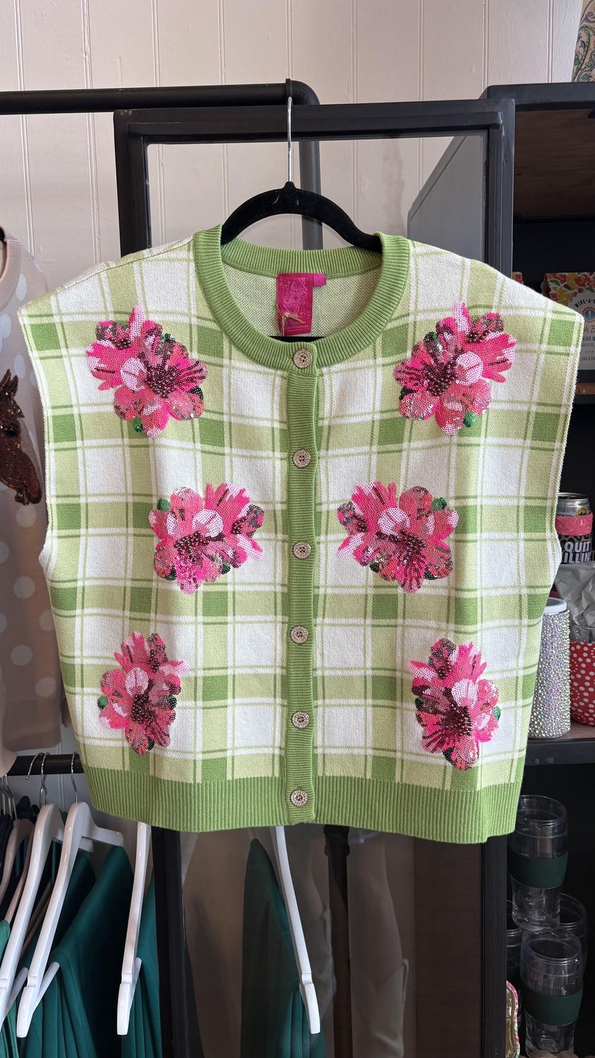 Plaid Azalea Vest