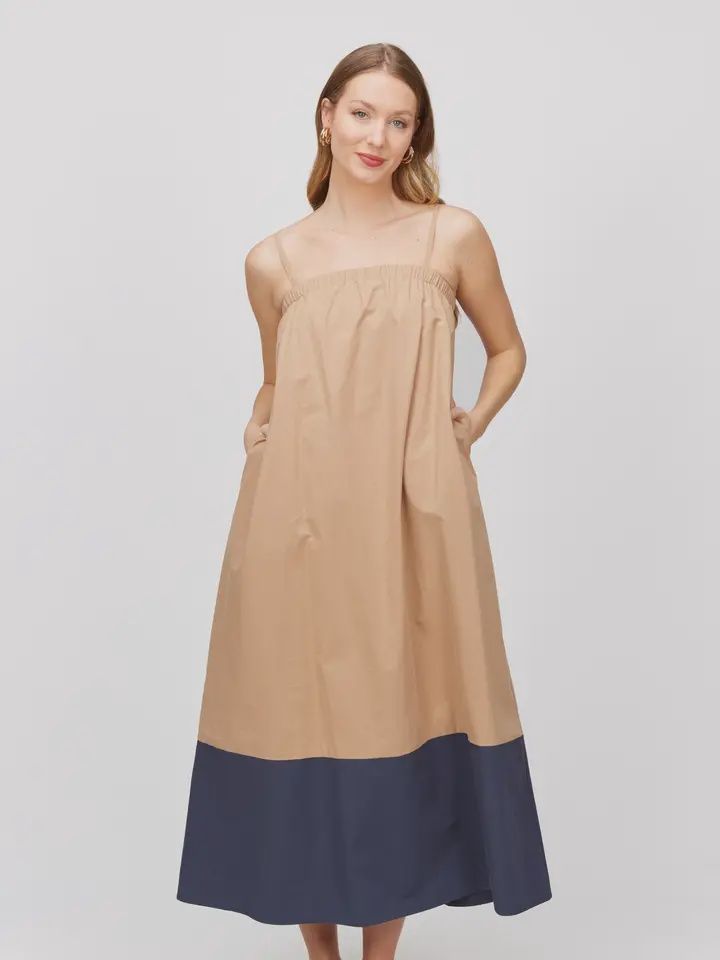 Colorblock Maxi Dress, Size: XSmall