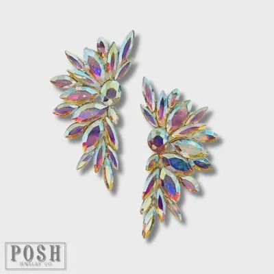 Crescent Rhinestone Earring