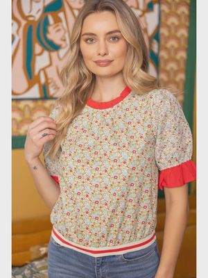 Ruffle Floral Top