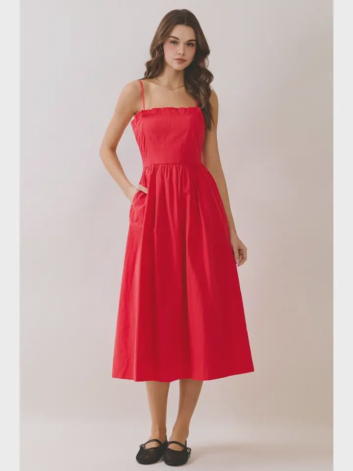 Lace Up Midi Dress, Size: Small