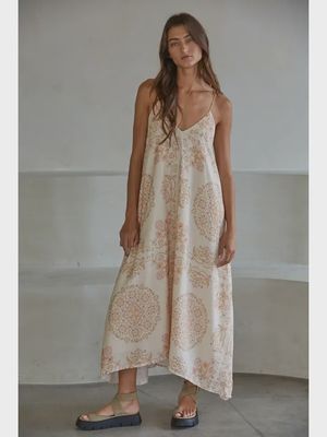 Mandala Print Midi Dress